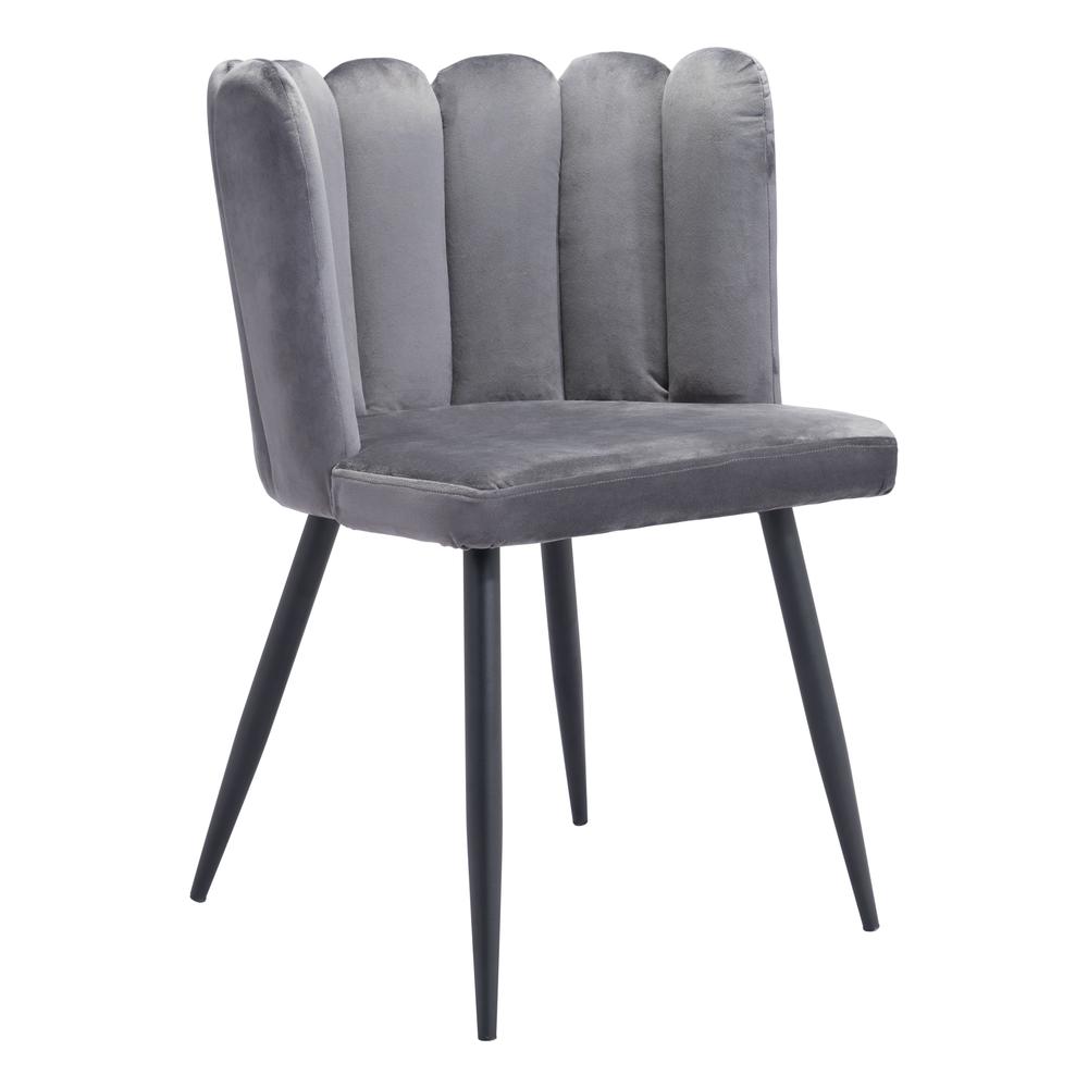 Adele Dining Chair (Set of 2) Dark Gray. Picture 2