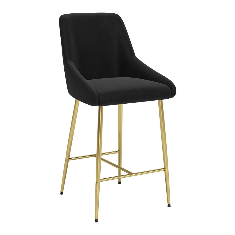 Madelaine Counter Stool Black & Gold. Picture 1