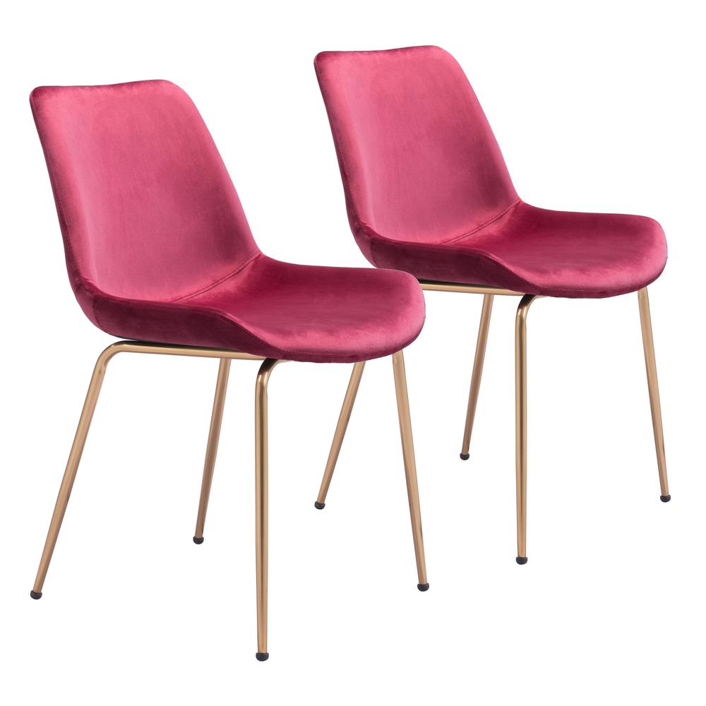 Set of 2 Tony Red Dining Chairs, Belen Kox. Picture 1