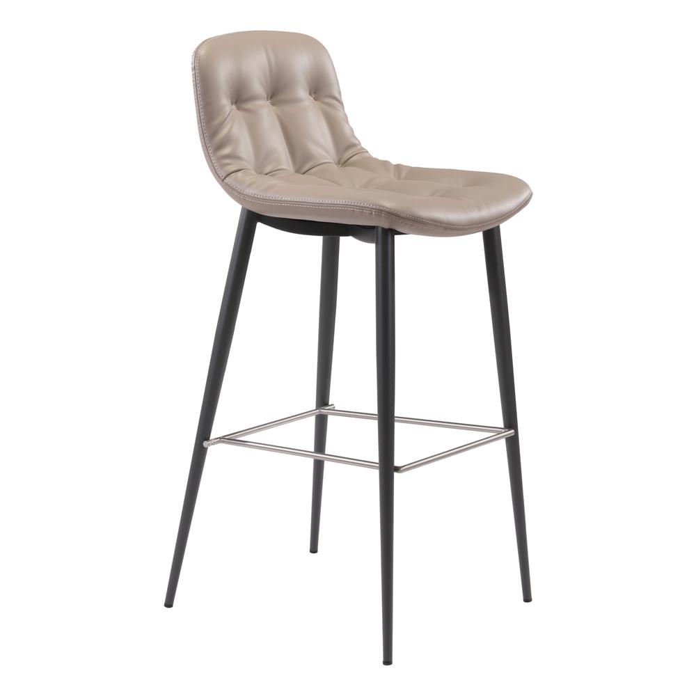 Tangiers Bar Chair (Set of 2) Taupe. Picture 2