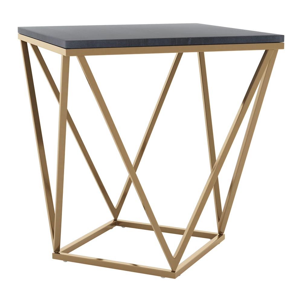 Verona Side Table Black & Gold. Picture 4