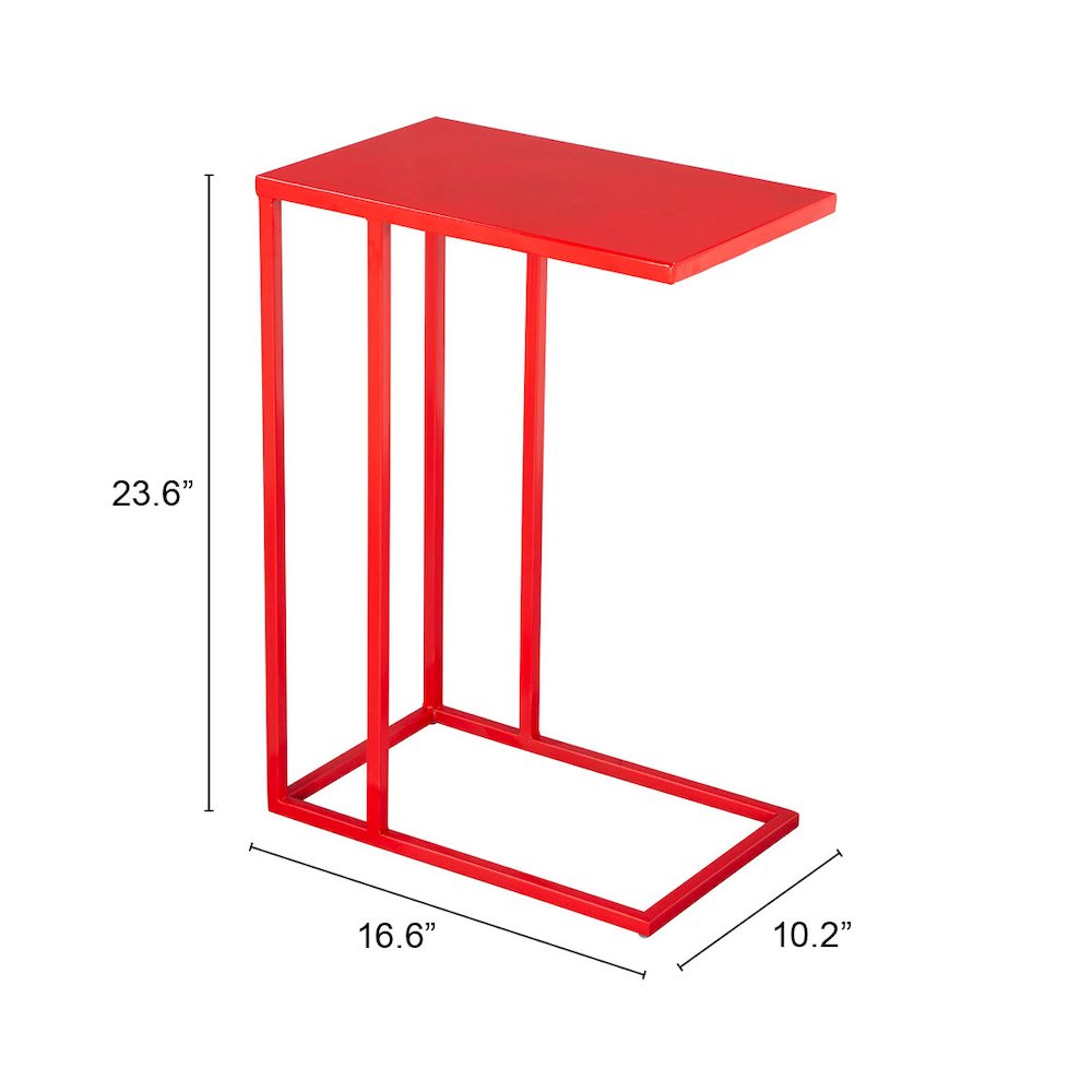 Atom Side Table Red. Picture 6