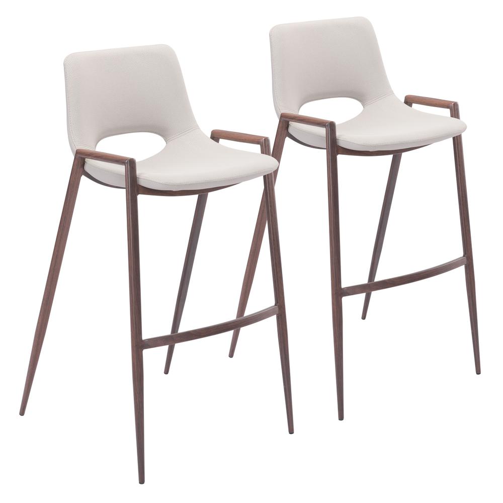 Desi Bar Chair (Set of 2) Beige. The main picture.