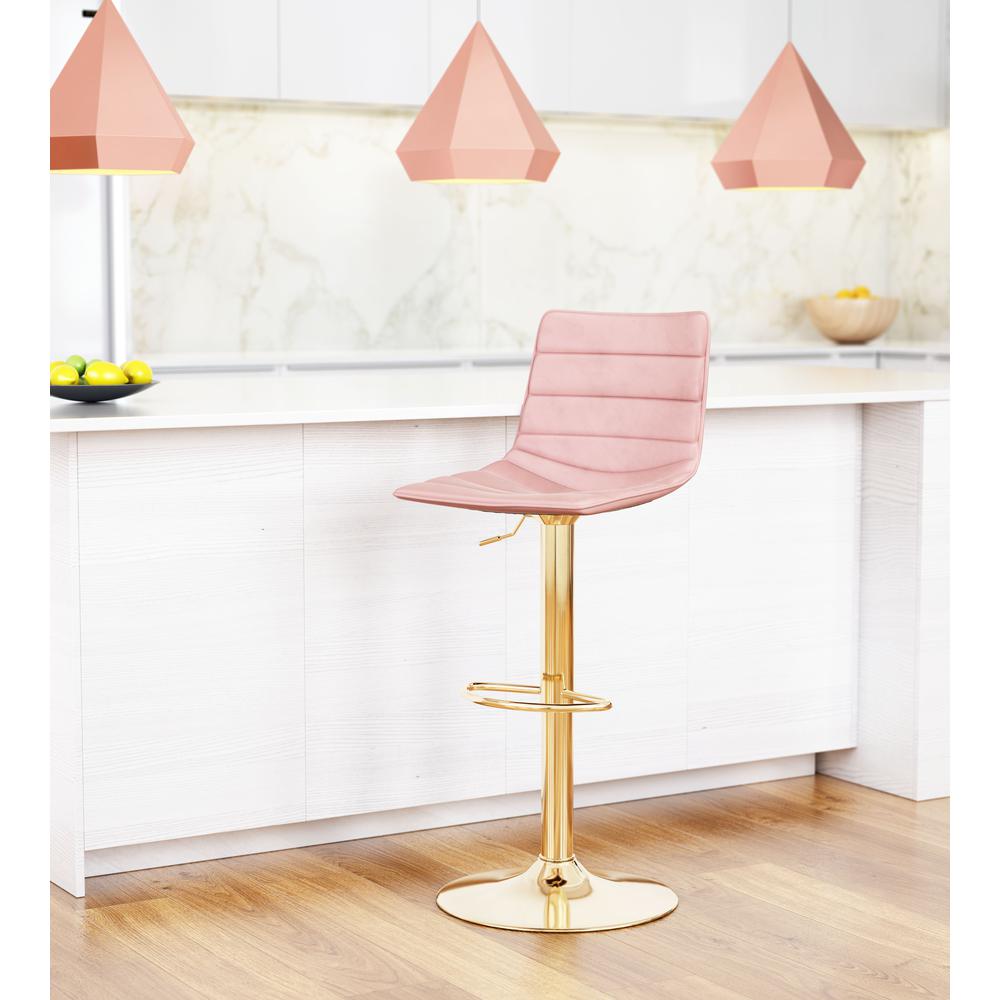 Prima Bar Chair Pink & Gold. Picture 7