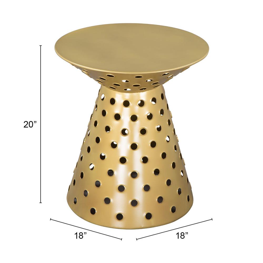 Proton Side Table Gold. Picture 8