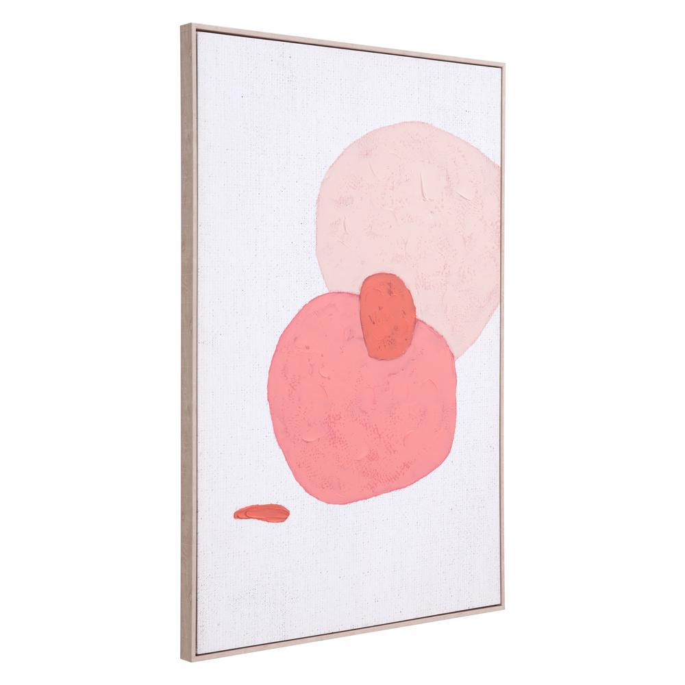 Pink Geode Canvas Wall Art Multicolor. Picture 1