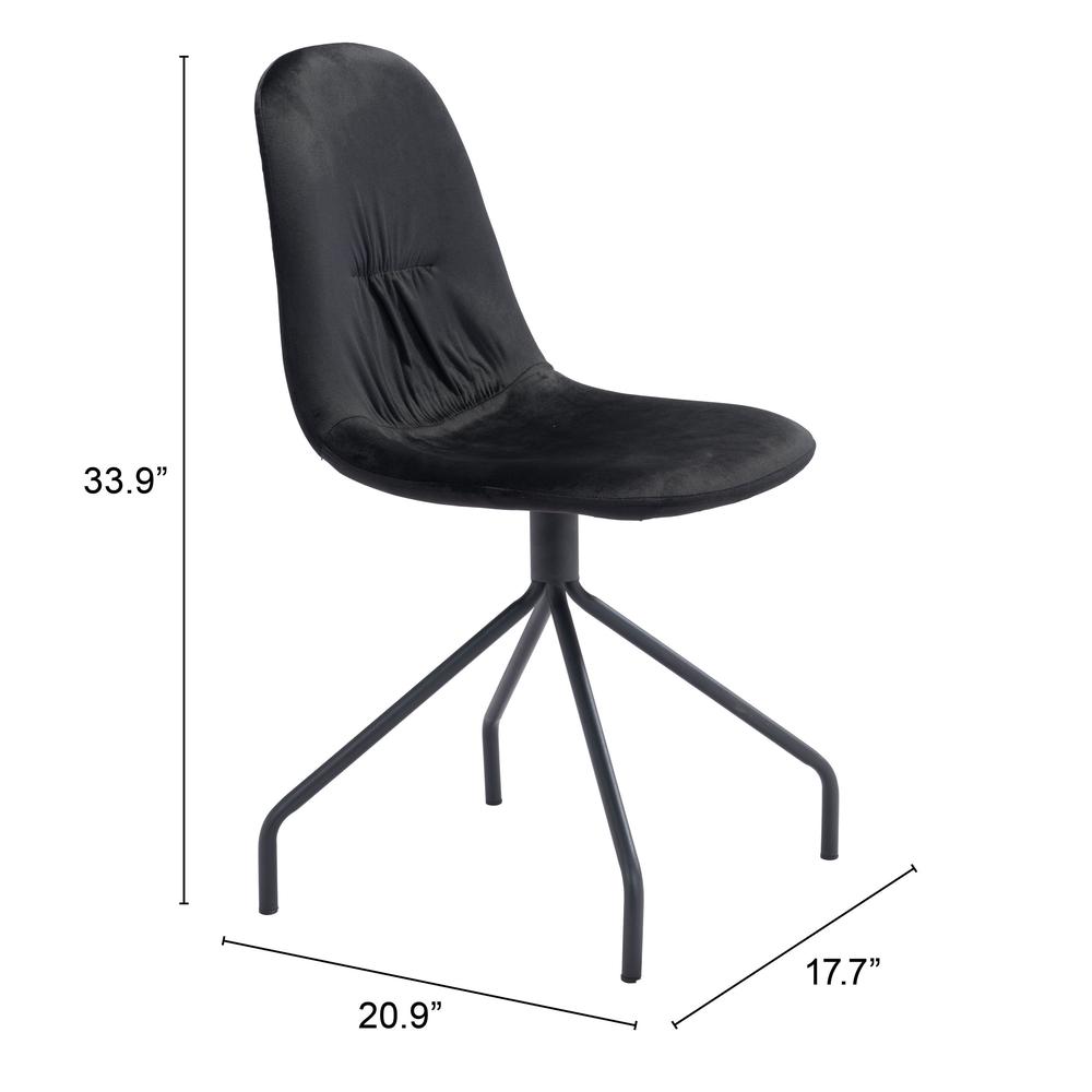 Slope Dining Chair (Set of 2) Black. Picture 9