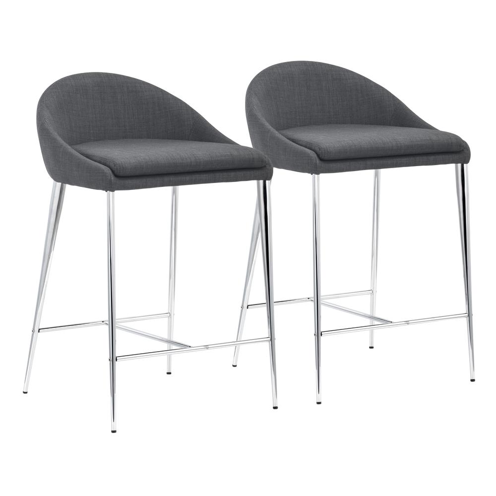 Reykjavik Counter Stool (Set of 2) Graphite. Picture 1