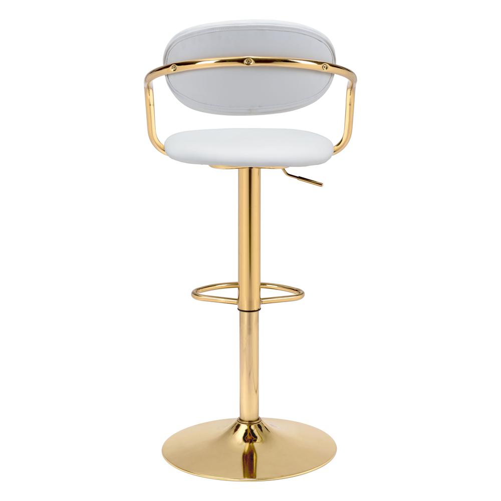 Gusto Bar Chair White & Gold. Picture 4