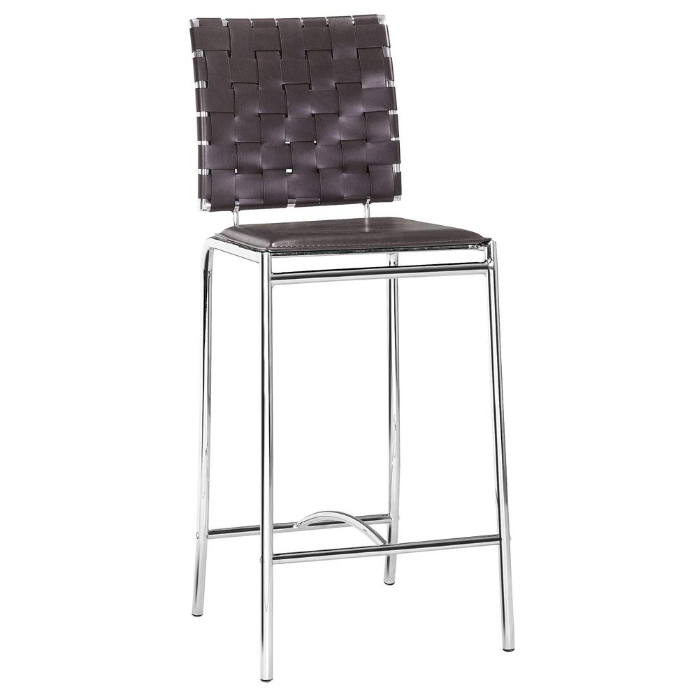 Criss Cross Counter Chair (Set of 2) Espresso. Picture 2
