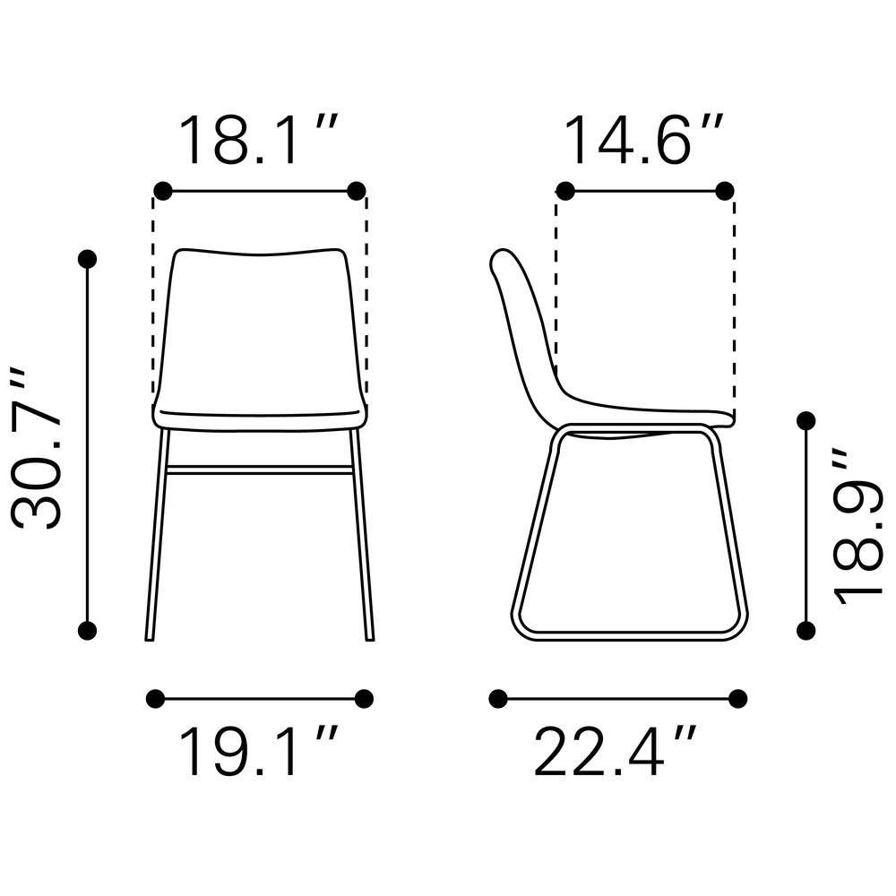 Smart Dining Chair (Set of 2) Charcoal. Picture 10