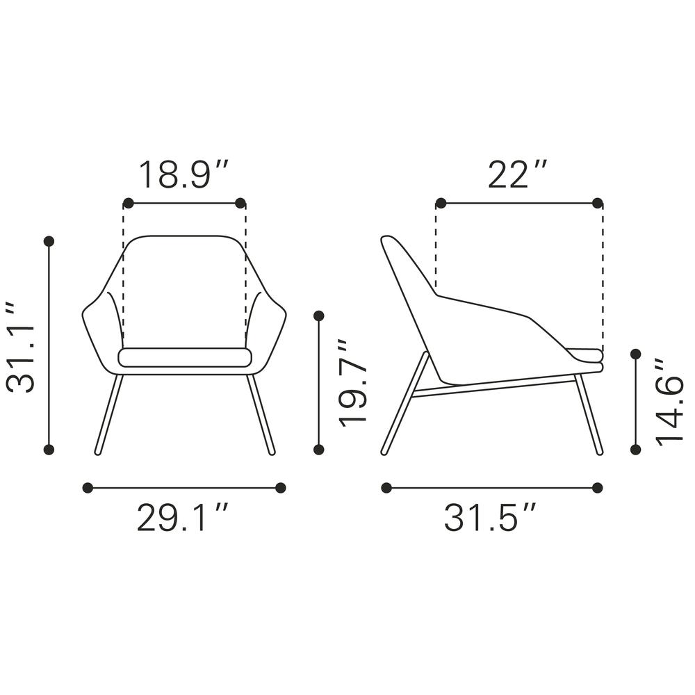 Gray Comfort Accent Chair, Belen Kox. Picture 7