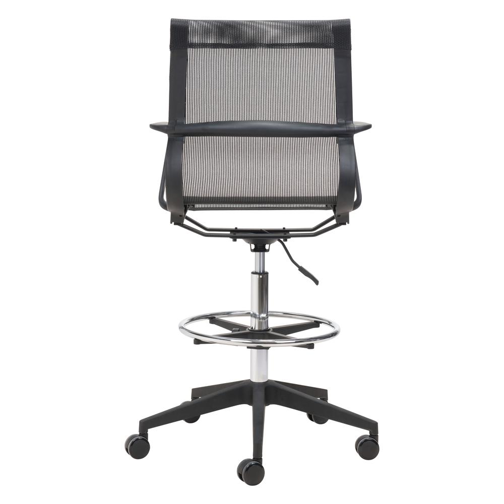 Stacy Drafter Office Chair Black Mesh. Picture 4