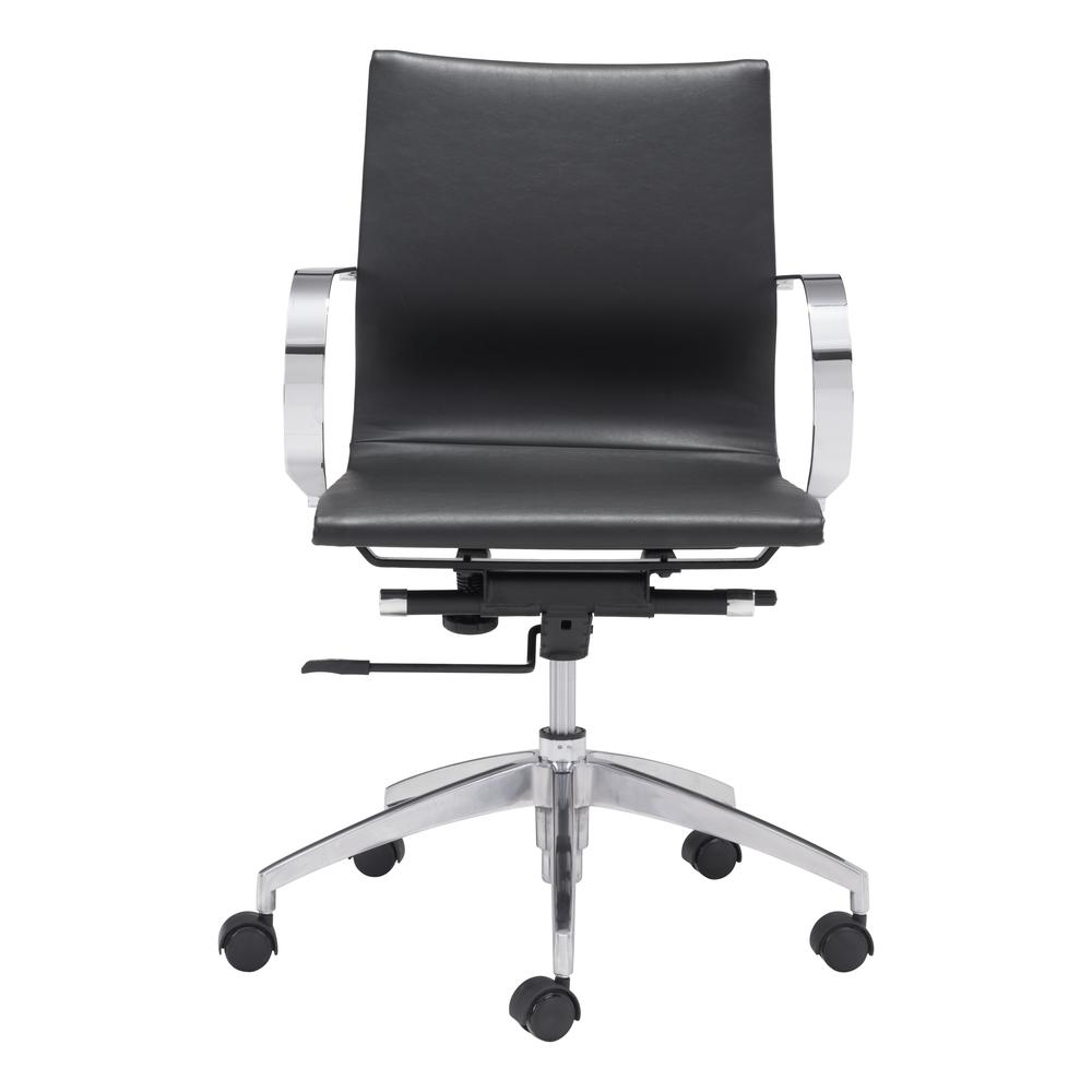 Glider Low Back Office Chair Black. Picture 3