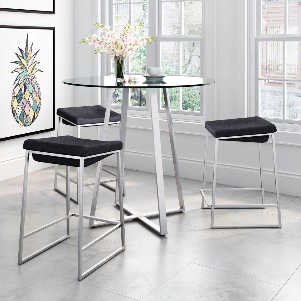 Lids Counter Stool (Set of 2) Dark Gray. Picture 7