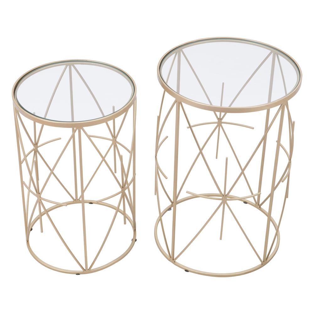 Hadrian Side Table Set (2-Piece) Gold. Picture 5