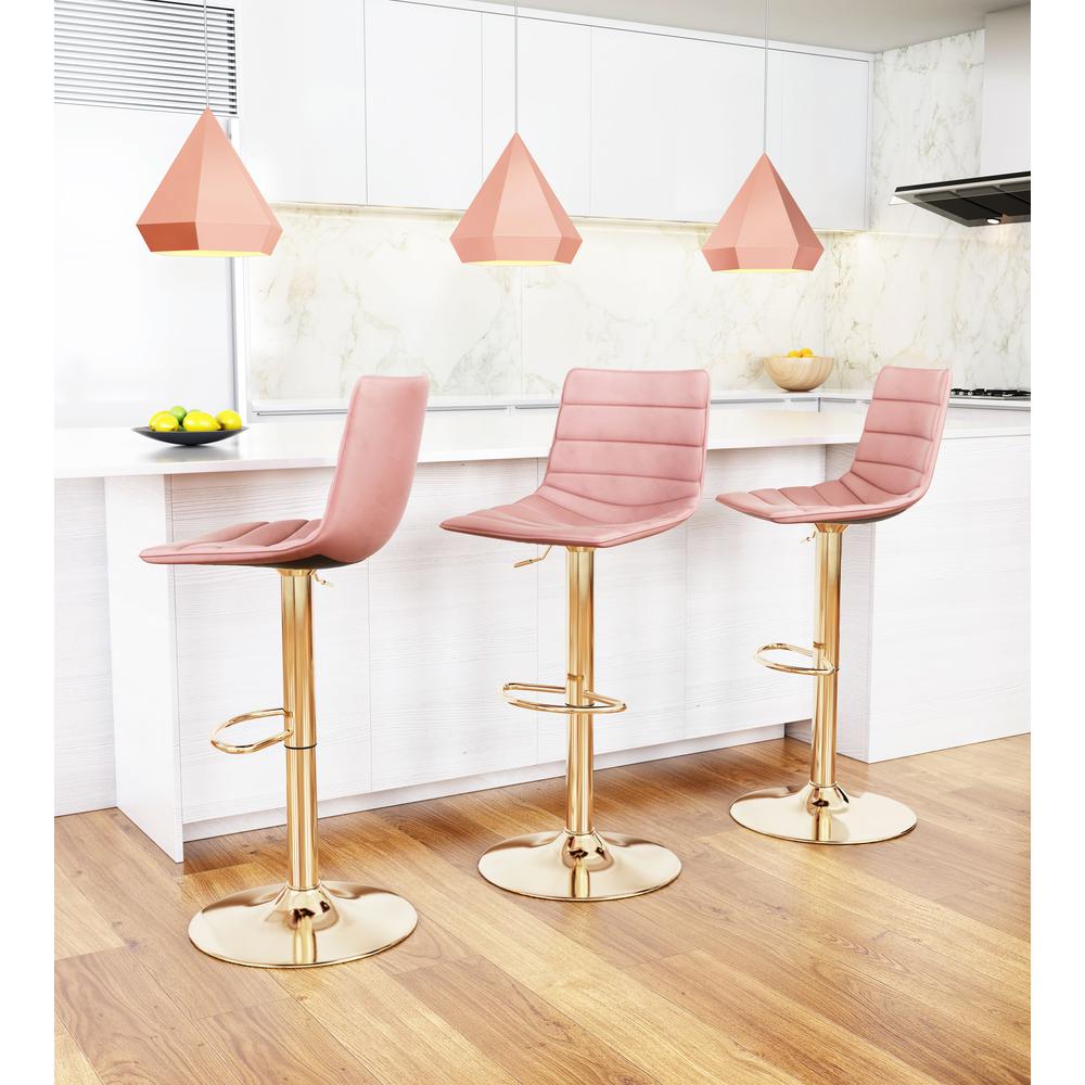Prima Bar Chair Pink & Gold. Picture 6