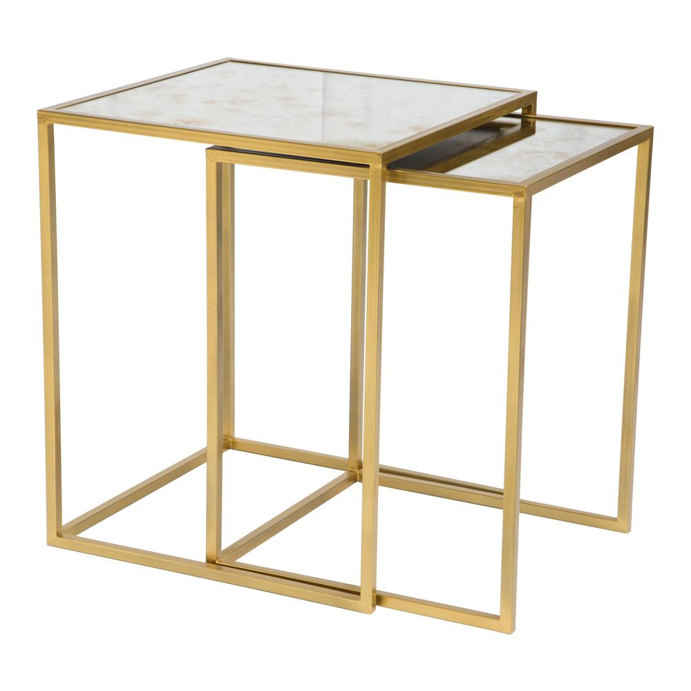 Calais Nesting Tables Brass. Picture 1