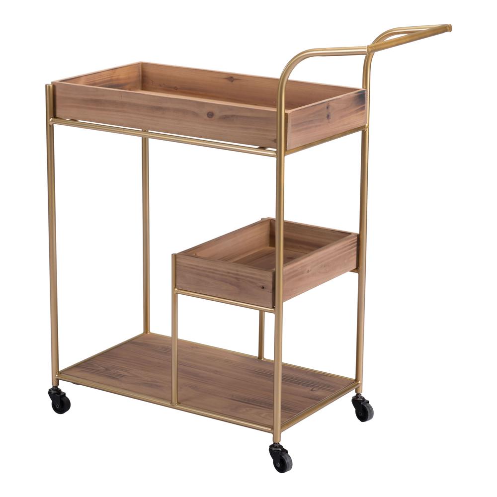 Cart With Tray Brown. Picture 6