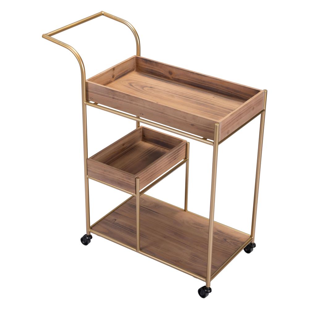 Cart With Tray Brown. Picture 7