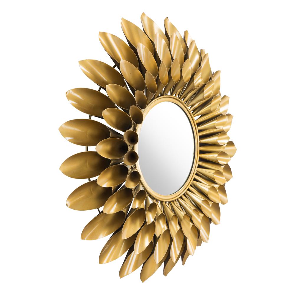 Sunflower Round Mirror Gold. Picture 4