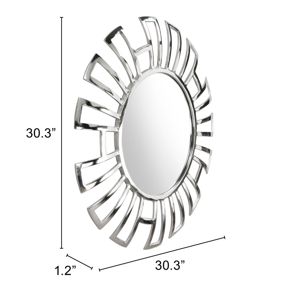 Calmar Round Mirror Aluminum. Picture 1