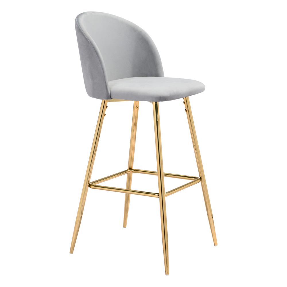 Cozy Barstool Gray & Gold. Picture 2