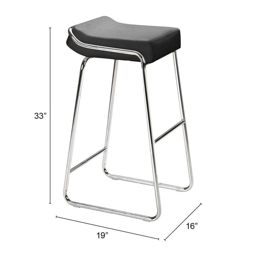 Wedge Barstool (Set of 2) Black. Picture 6