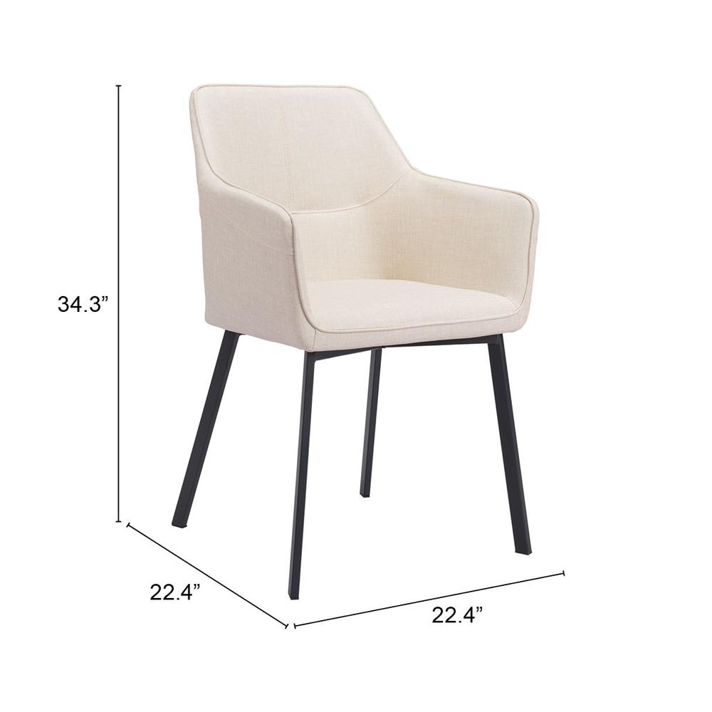 Adage Dining Chair (Set of 2) Beige. Picture 8