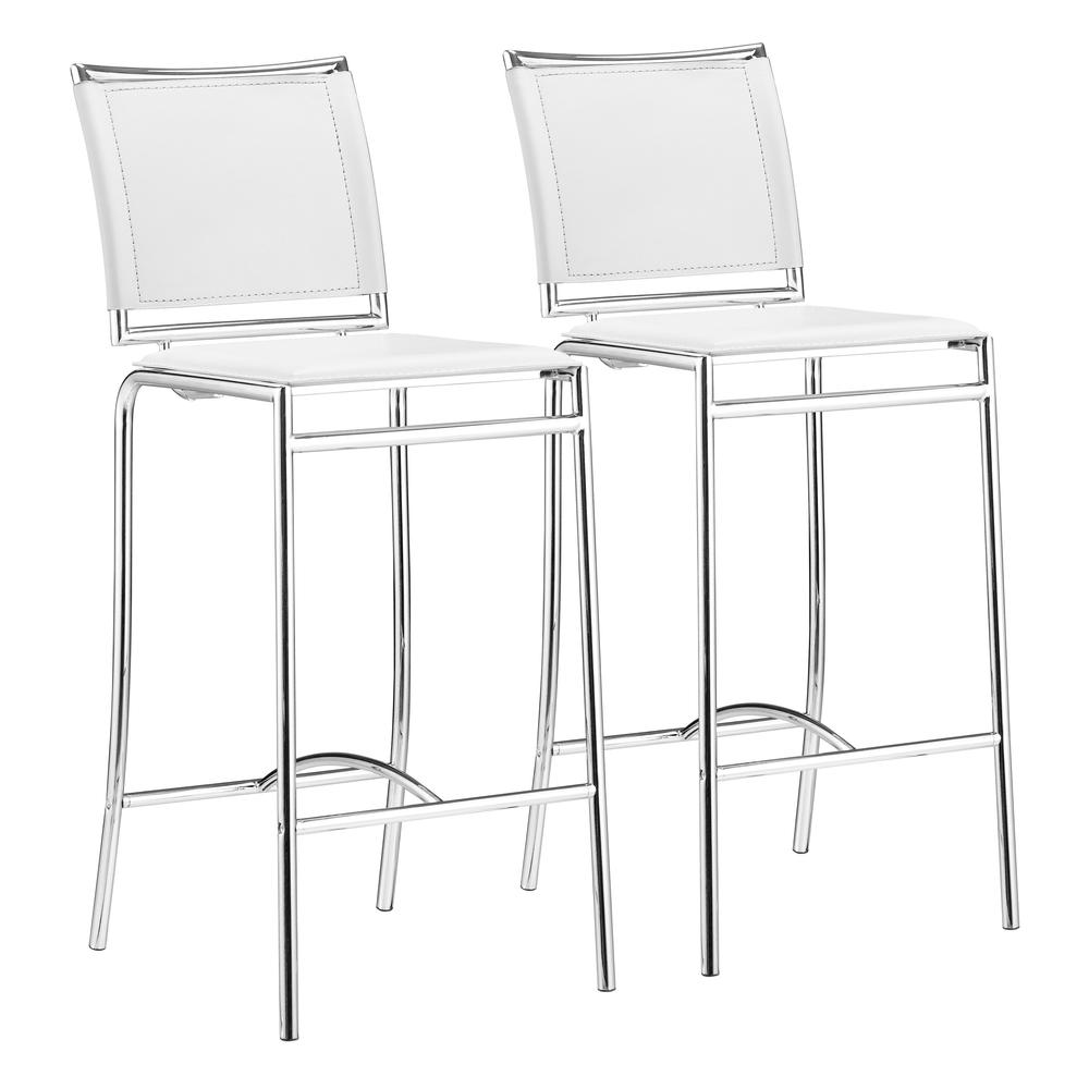 Soar Bar Chair (Set of 2) White. The main picture.