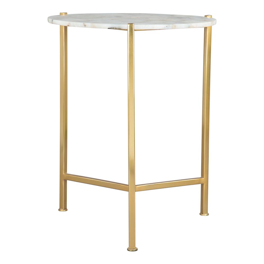Haru Side Table White & Gold. Picture 2