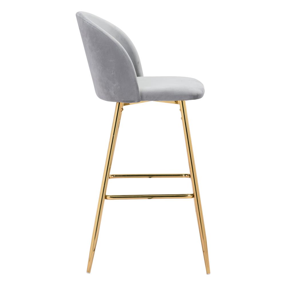 Cozy Barstool Gray & Gold. Picture 3
