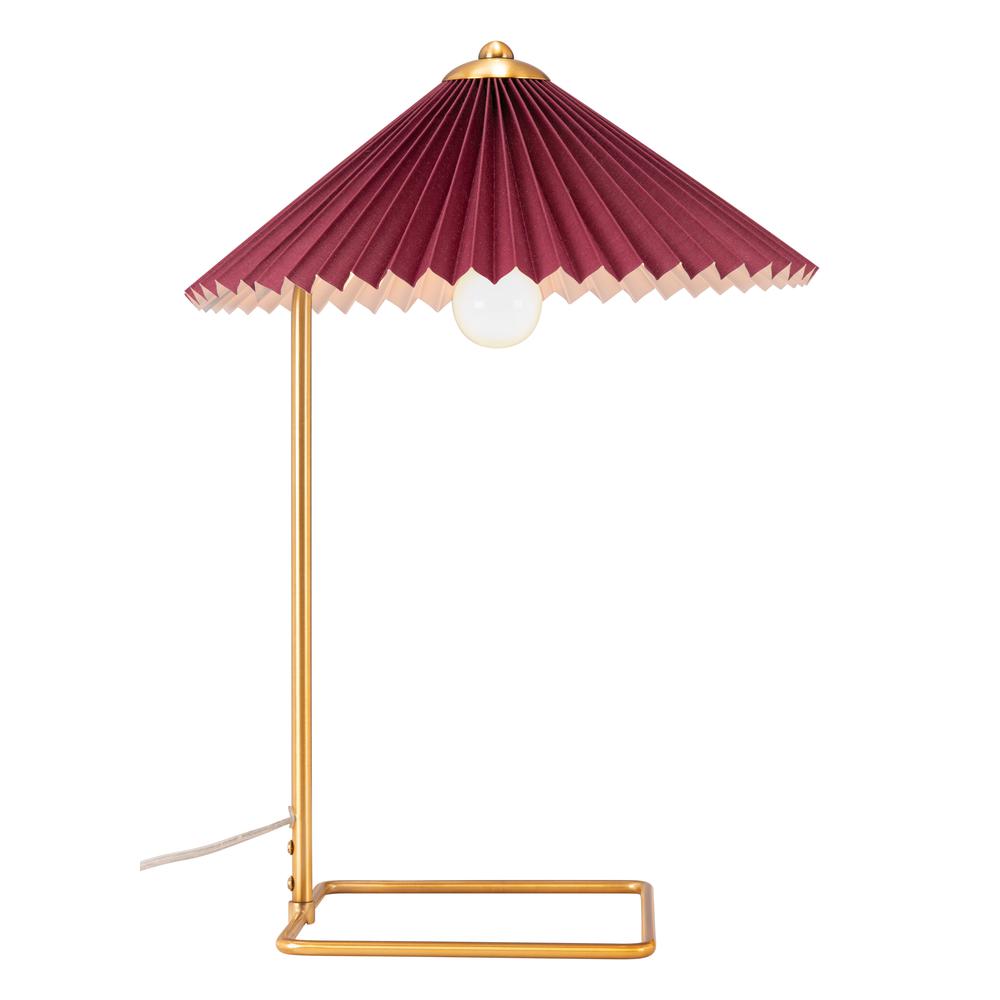 Charo Table Lamp Red & Gold. Picture 2