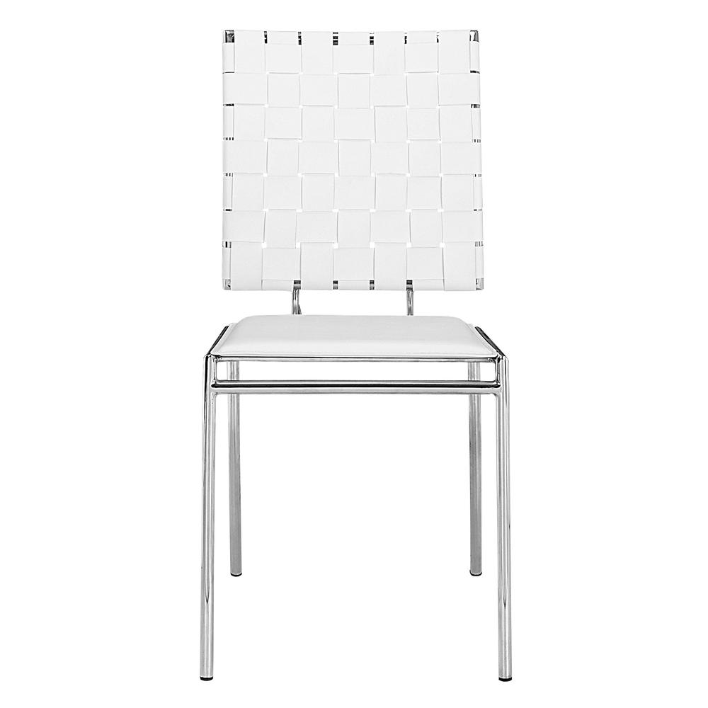 Criss Cross Dining Chair (Set of 4) White. Picture 4