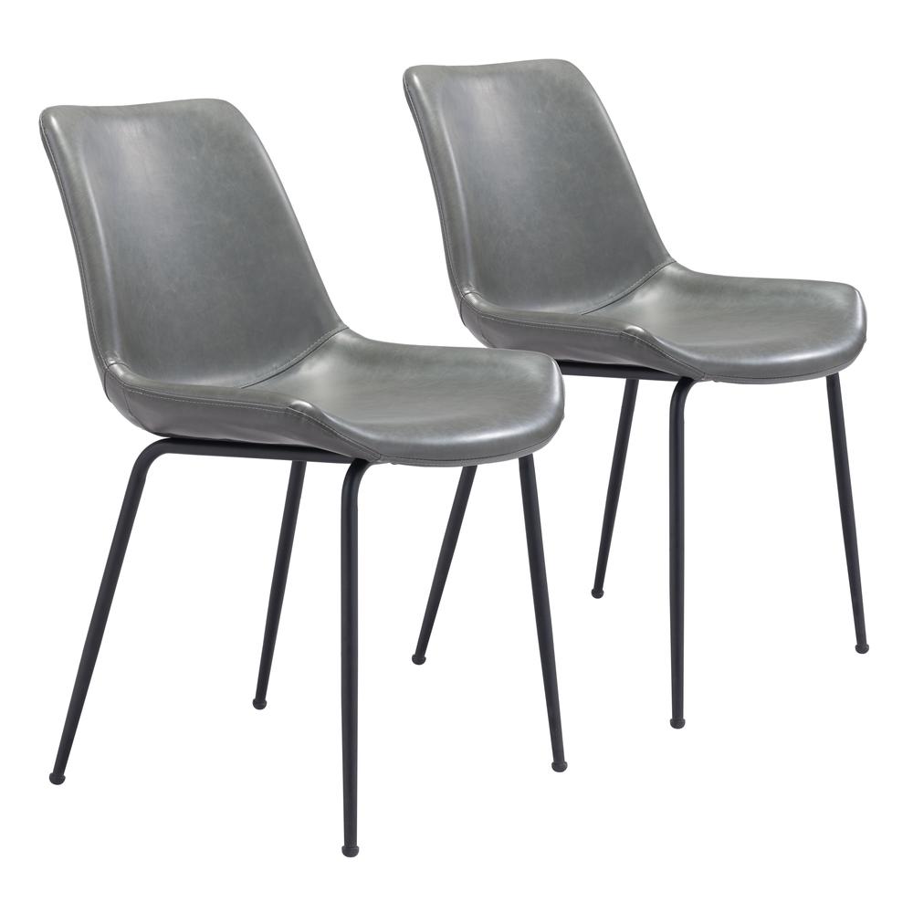 Byron Dining Chair (Set of 2) Gray. Picture 1