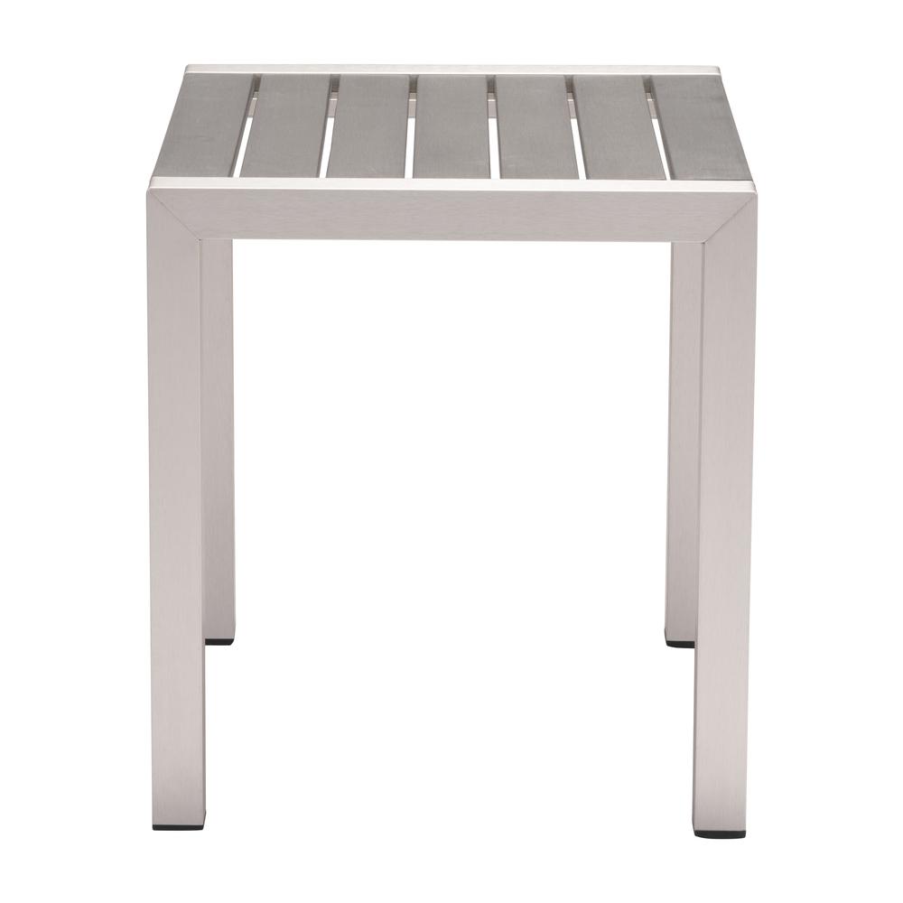 Cosmopolitan Side Table Gray & Silver. Picture 2