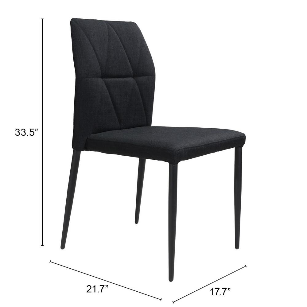 Revolution Dining Chair (Set of 4) Black. Picture 8
