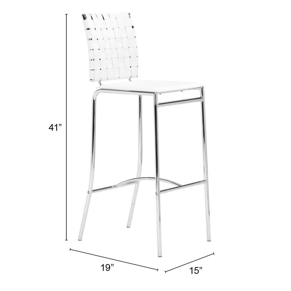 Criss Cross Bar Chair (Set of 2) White. Picture 9