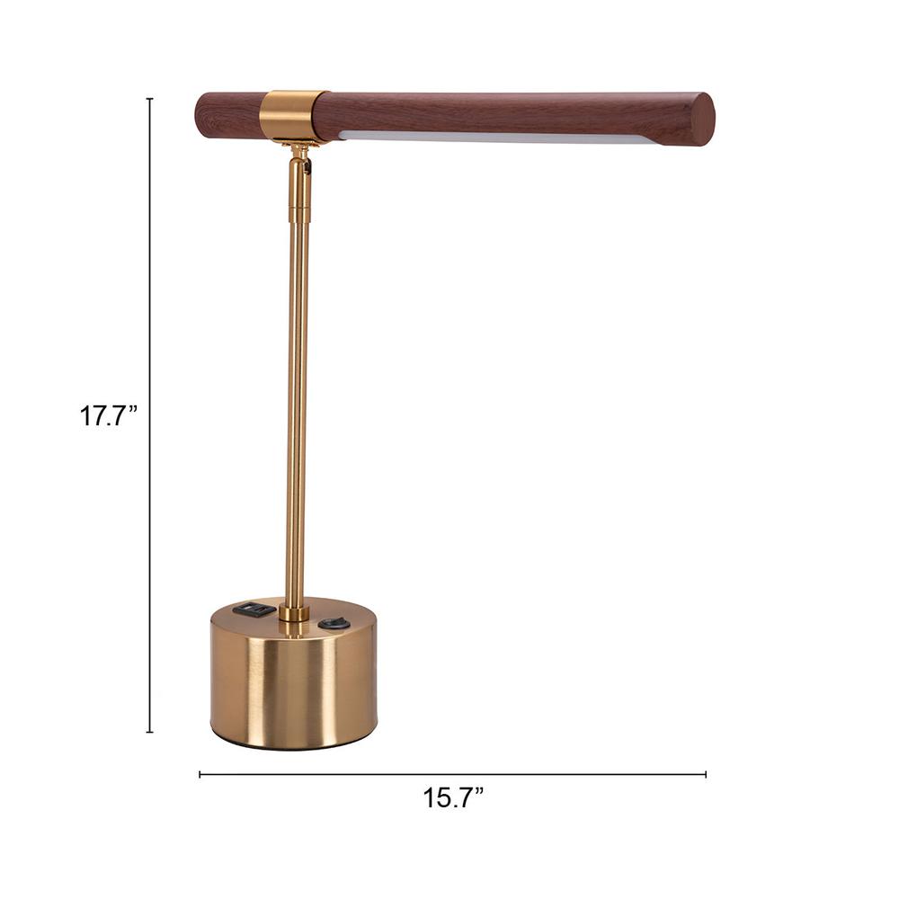 Kippy Table Lamp Brown & Brass. Picture 6