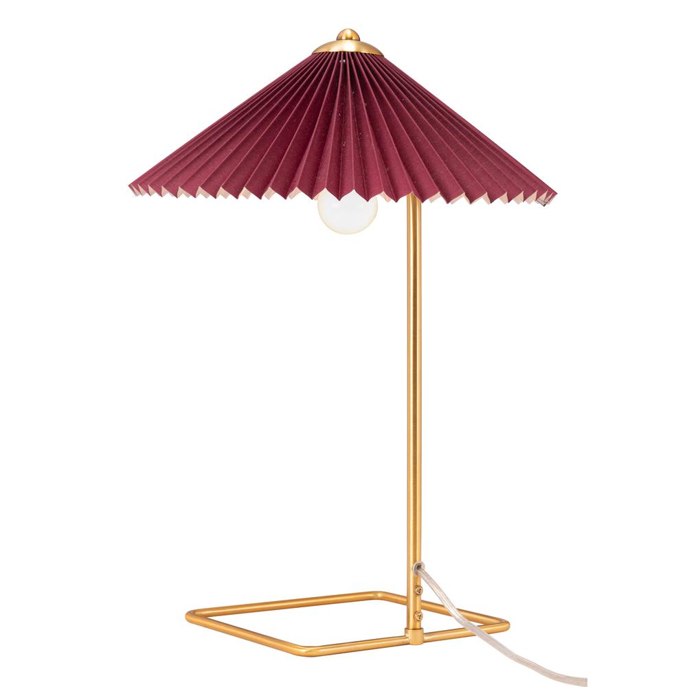 Charo Table Lamp Red & Gold. Picture 4