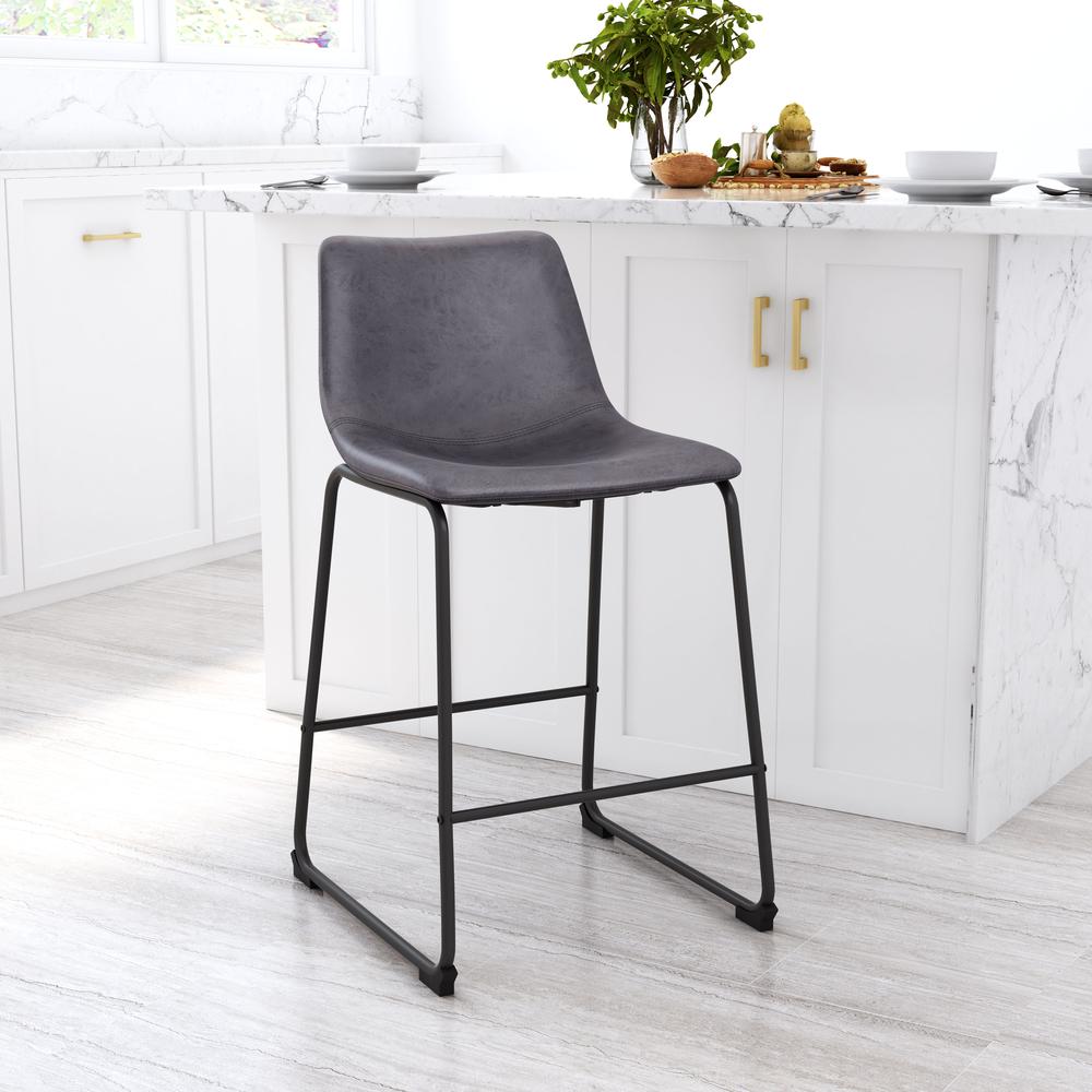 Smart Counter Stool (Set of 2) Charcoal. Picture 7