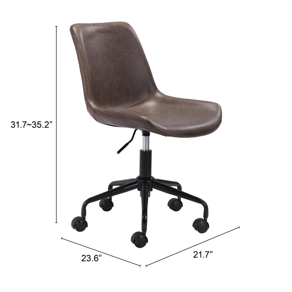 ComfortFlex Byron Mid-Back Office Chair - Brown, Belen Kox. Picture 8