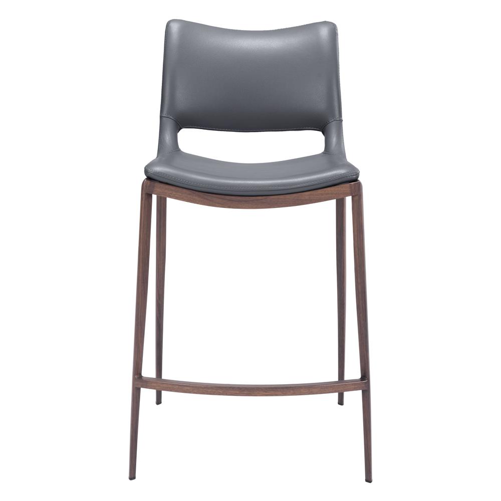 Ace Counter Chair (Set of 2), Dark Gray & Walnut, Belen Kox. Picture 4