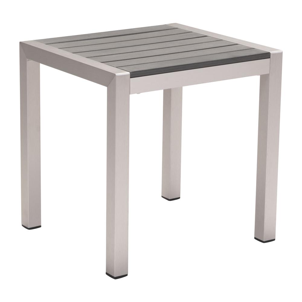 Cosmopolitan Side Table Gray & Silver. Picture 1