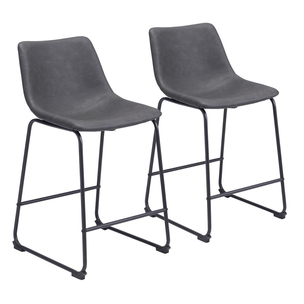 Smart Counter Stool (Set of 2) Charcoal. Picture 1