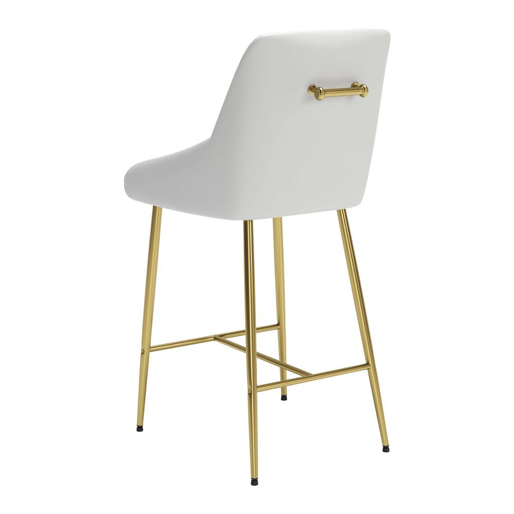 Madelaine Counter Stool White & Gold. Picture 5