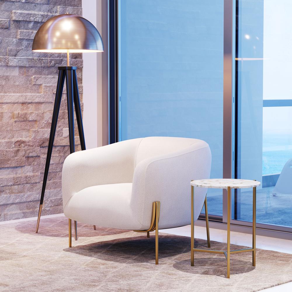Haru Side Table White & Gold. Picture 7
