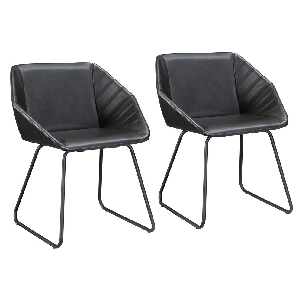 Miguel Dining Chair (Set of 2) Black. Picture 1