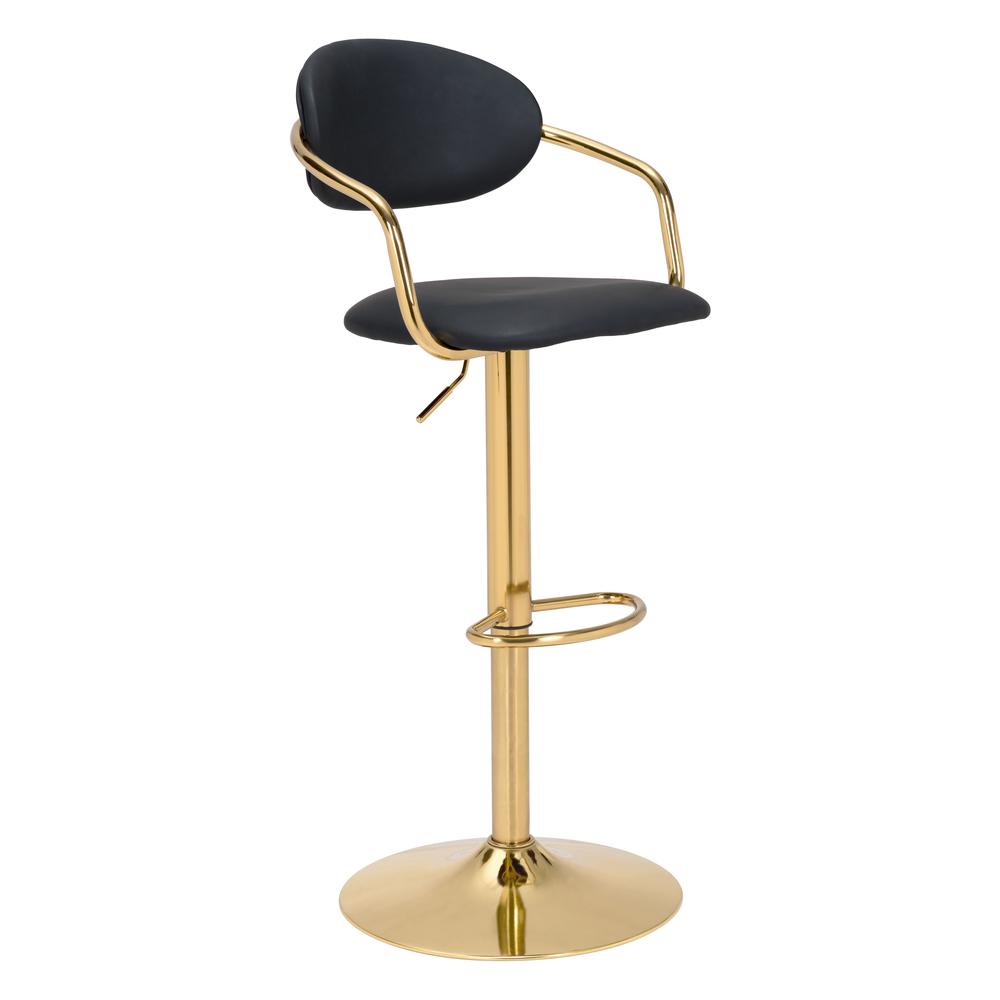 Gusto Bar Chair Black & Gold. The main picture.