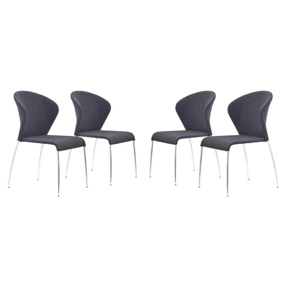 Oulu Dining Chair (Set of 4) Graphite. Picture 1